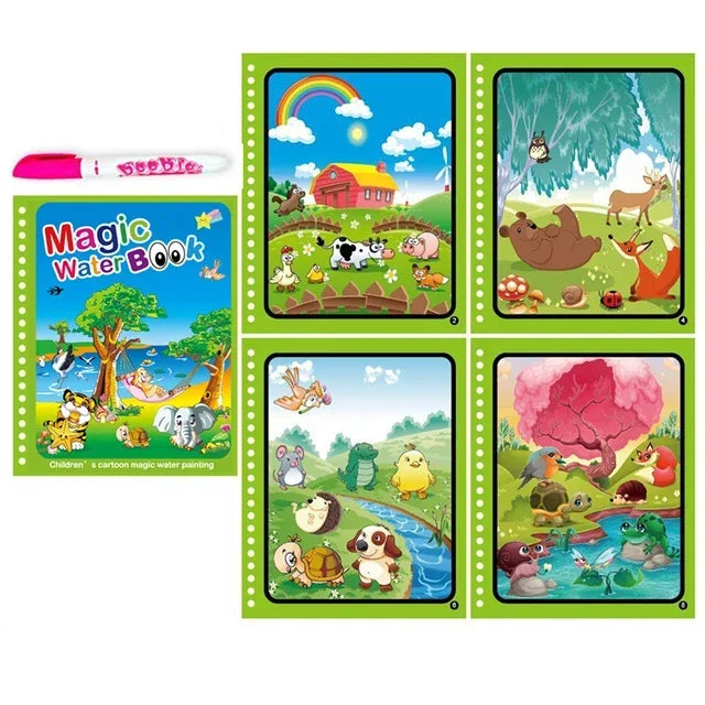 Drawing Coloring Books for Kids Magic Water Book with Pen