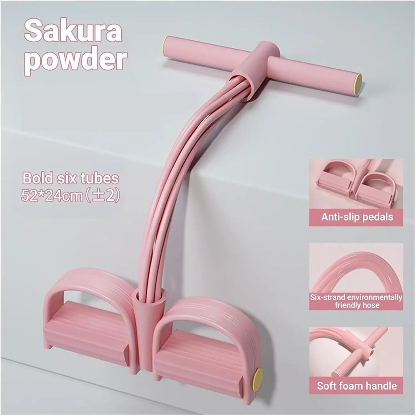 Resistance Band Multi Function Tension Rope Fitness Bands 6 Tube Elastic Yoga Pedal Puller For Sports Exercises