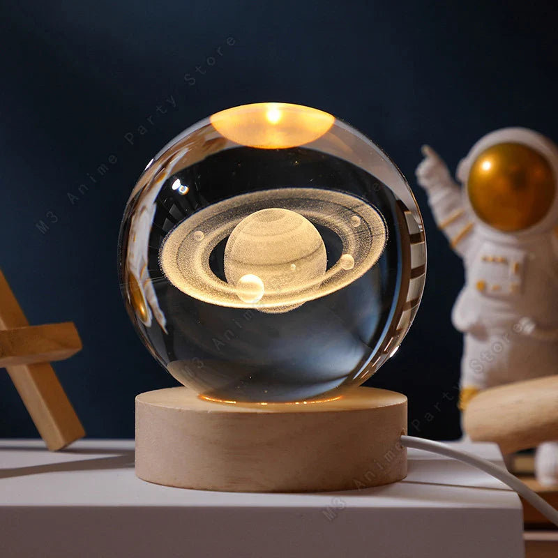 Unique 3D Crystal Ball Night Light Led Lamp 5 cm