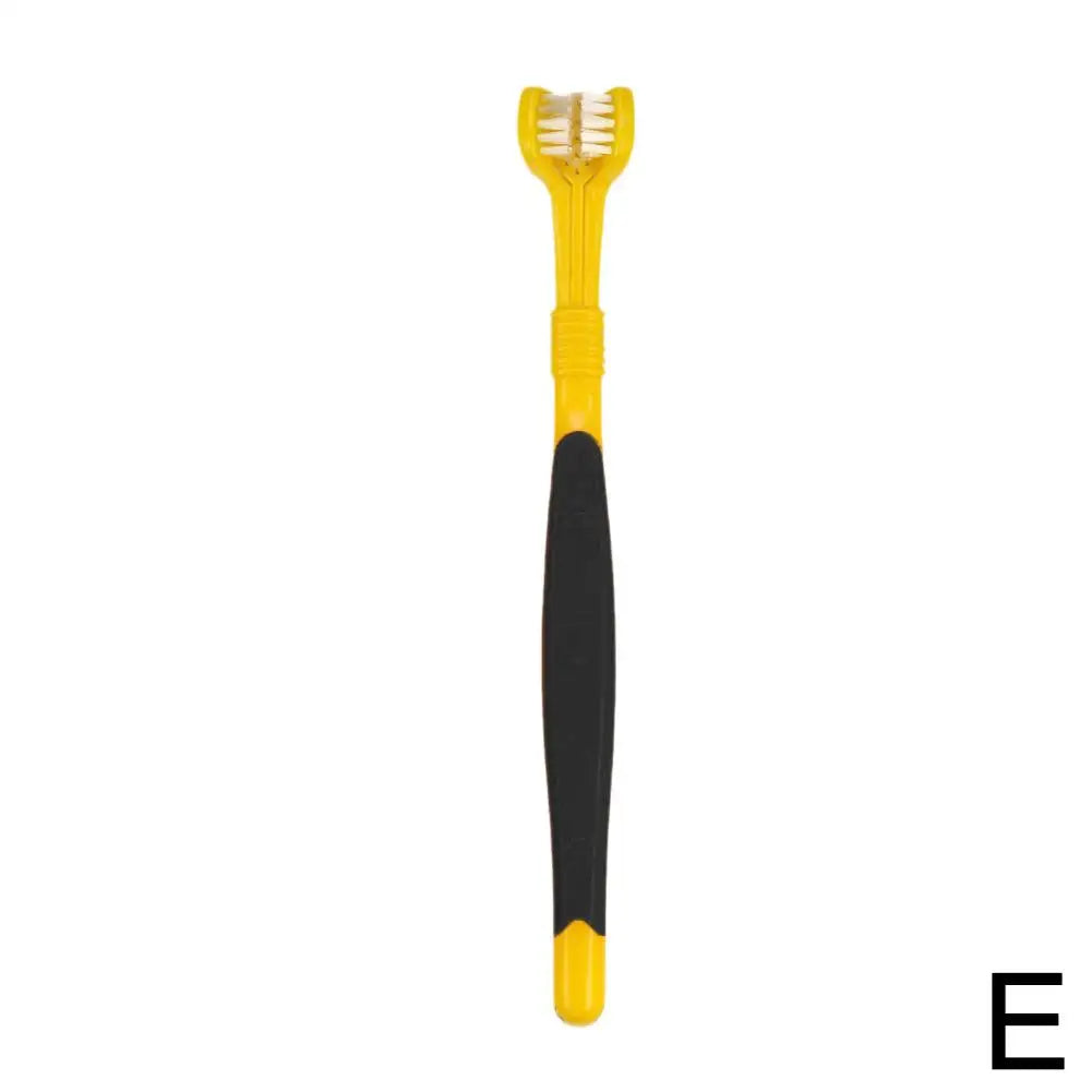 Three-Head Pet Toothbrush For Dogs And Cats Oral Cleaning Brush Care