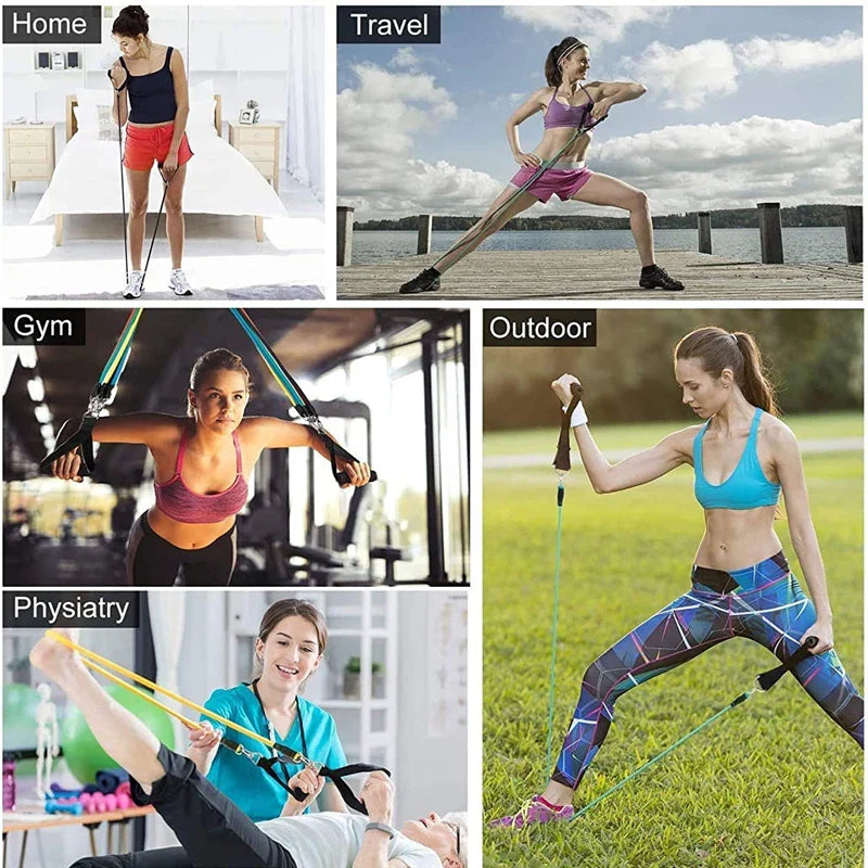 Resistance Bands Set 150 LBS Sports Elastic Bands Rubber Bands