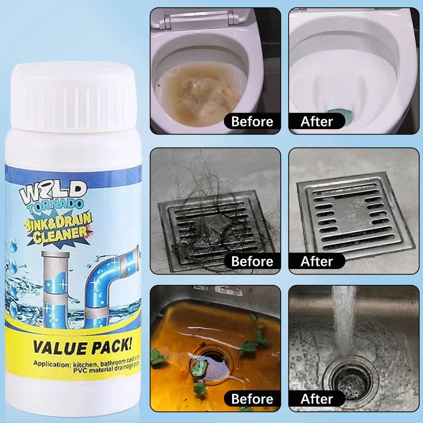 Powerful Pipe Dredging Powder – High Efficiency Clog Remover