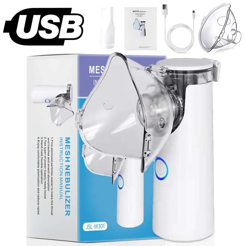 Medical Silent Ultrasonic Nebulizer Automizer Handheld Respirator Portable Asthma Humidifier