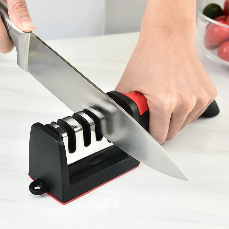3-Stage Professional Knife Sharpener – Diamond, Tungsten Steel & Ceramic Sharpening Tool