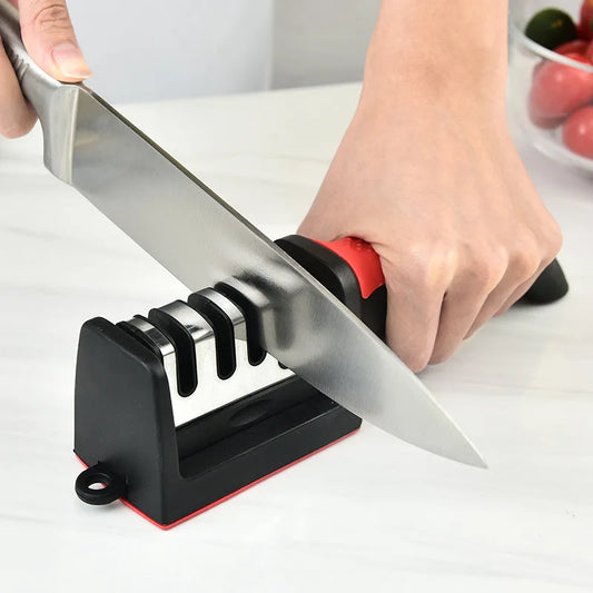 3-Stage Professional Knife Sharpener – Diamond, Tungsten Steel & Ceramic Sharpening Tool
