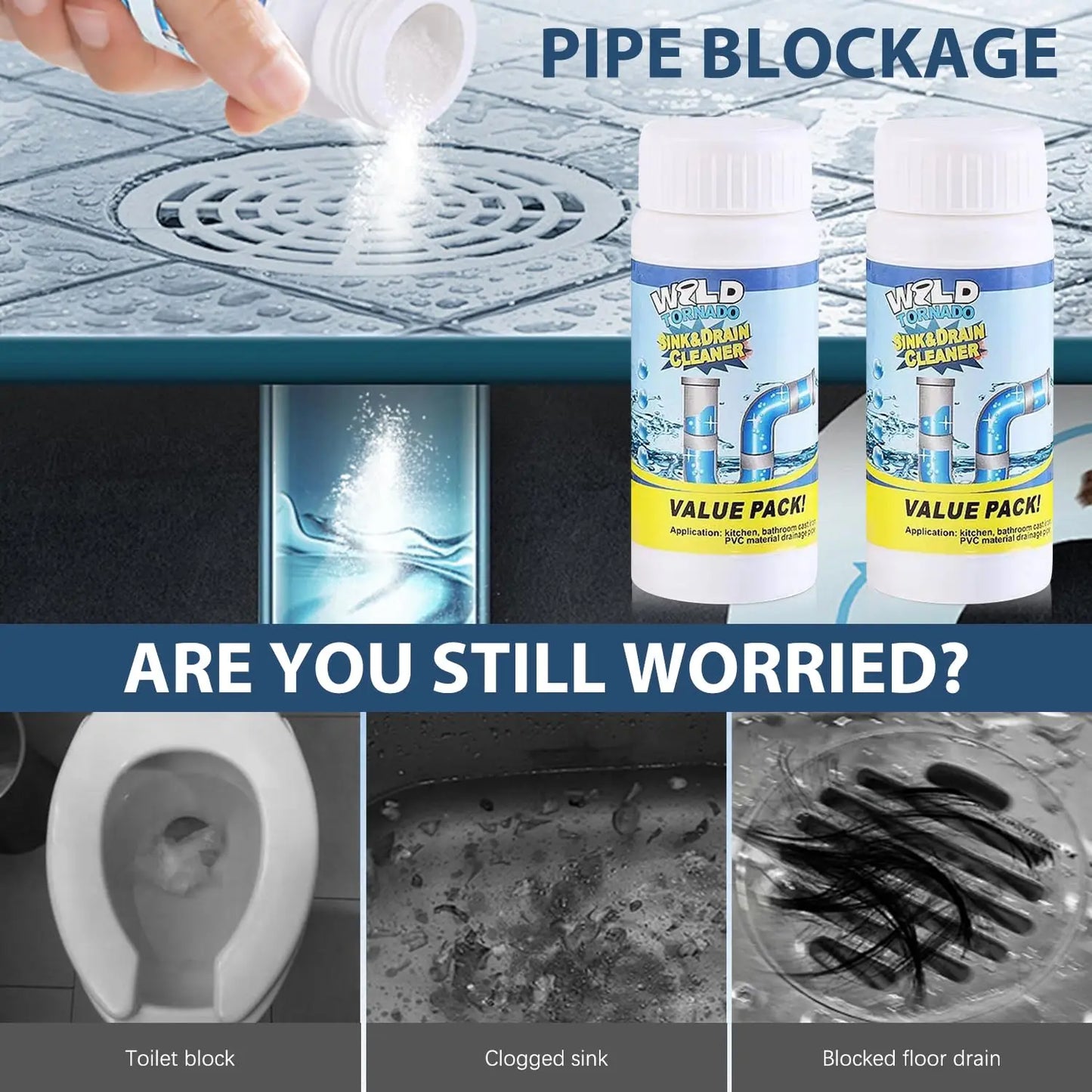 Powerful Pipe Dredging Powder – High Efficiency Clog Remover