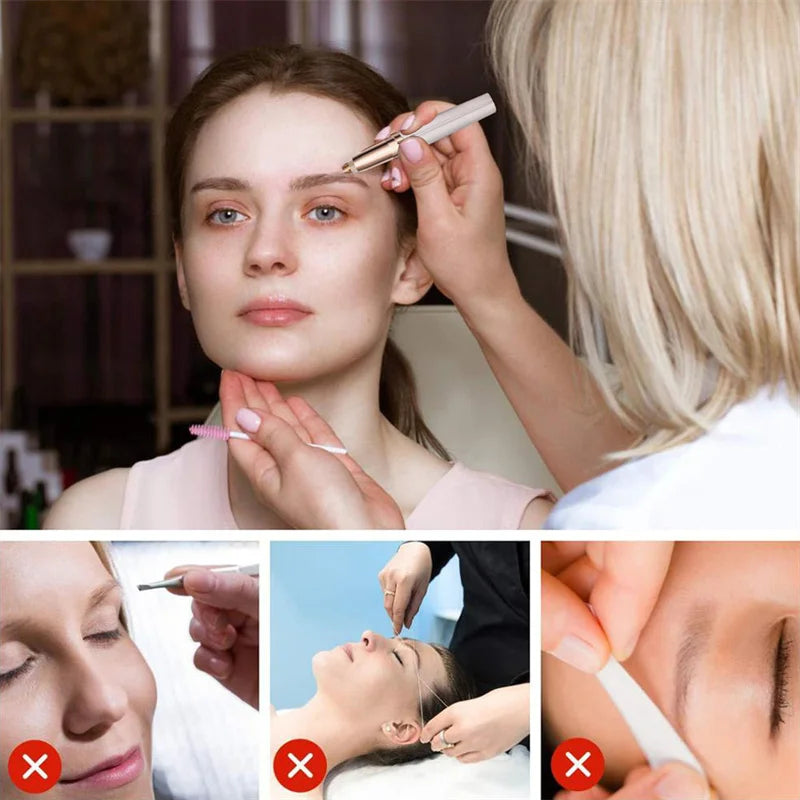 Electric Eyebrow Trimmer USB Charger Security Hair Removal Eye Brow Epilator Shaper Shaver