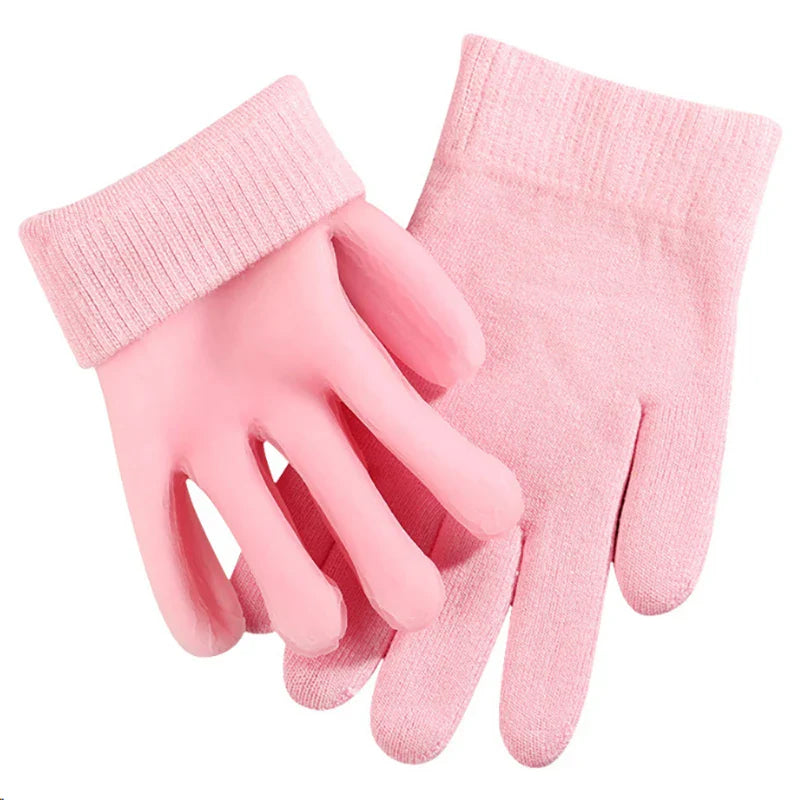 1Pair Multi Colored Essential Oil Moisturizing Socks Gloves For Dry Cracked