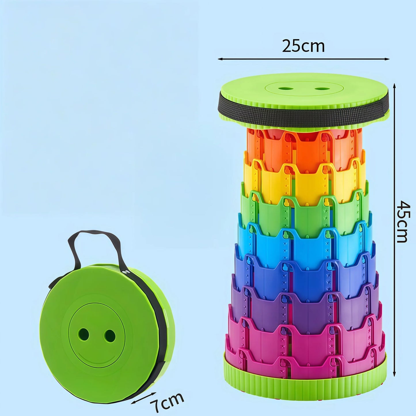 Rainbow Telescopic Stool Portable Small Stool