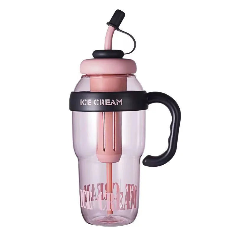 1300ML Large Capacity Plastic Water Bottle Cute Portable Children's Plastic Cup Leakproof