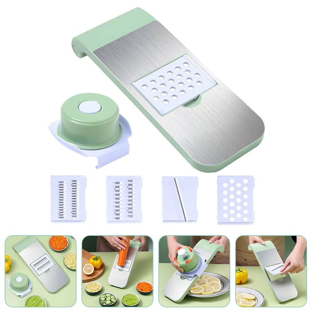 Kitchen Vegetable Cutter with Stainless Steel Blade 4-in-1 Slicer Grater