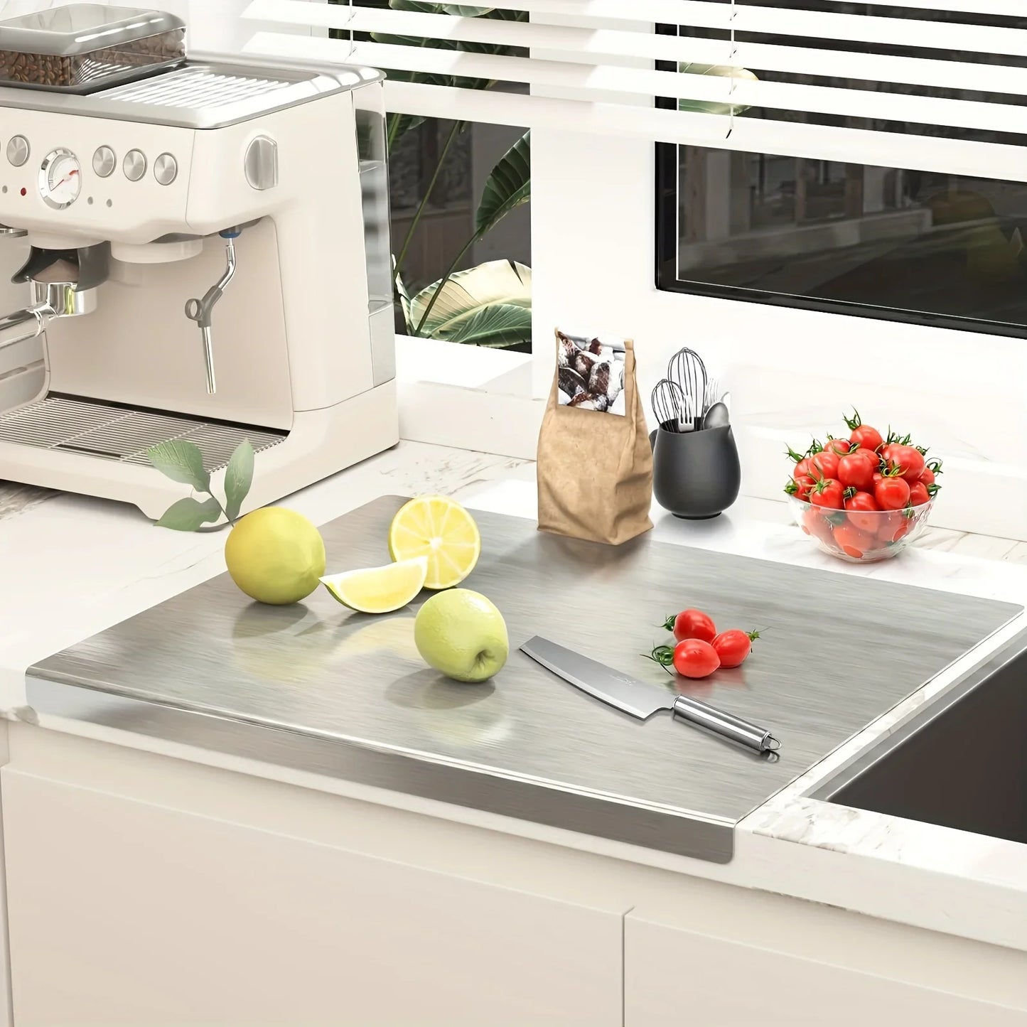 Stainless Steel Cutting Board - Heavy Duty Non-Slip