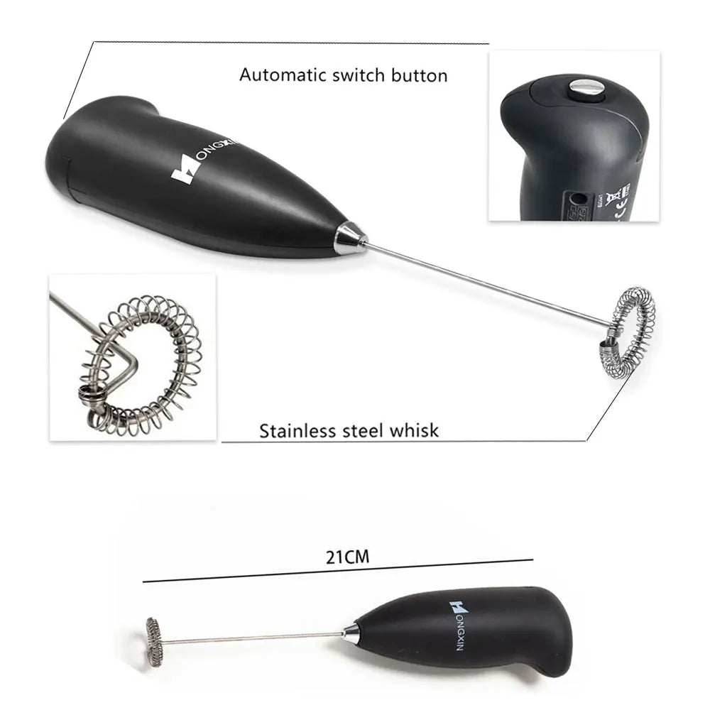 Milk Frother Handheld Mini Electric Foamer Coffee Maker Egg Beater