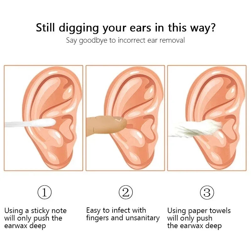 Effective 6Pcs Earwax Cleaning Tool with Spiral Earpick and Ear Curette