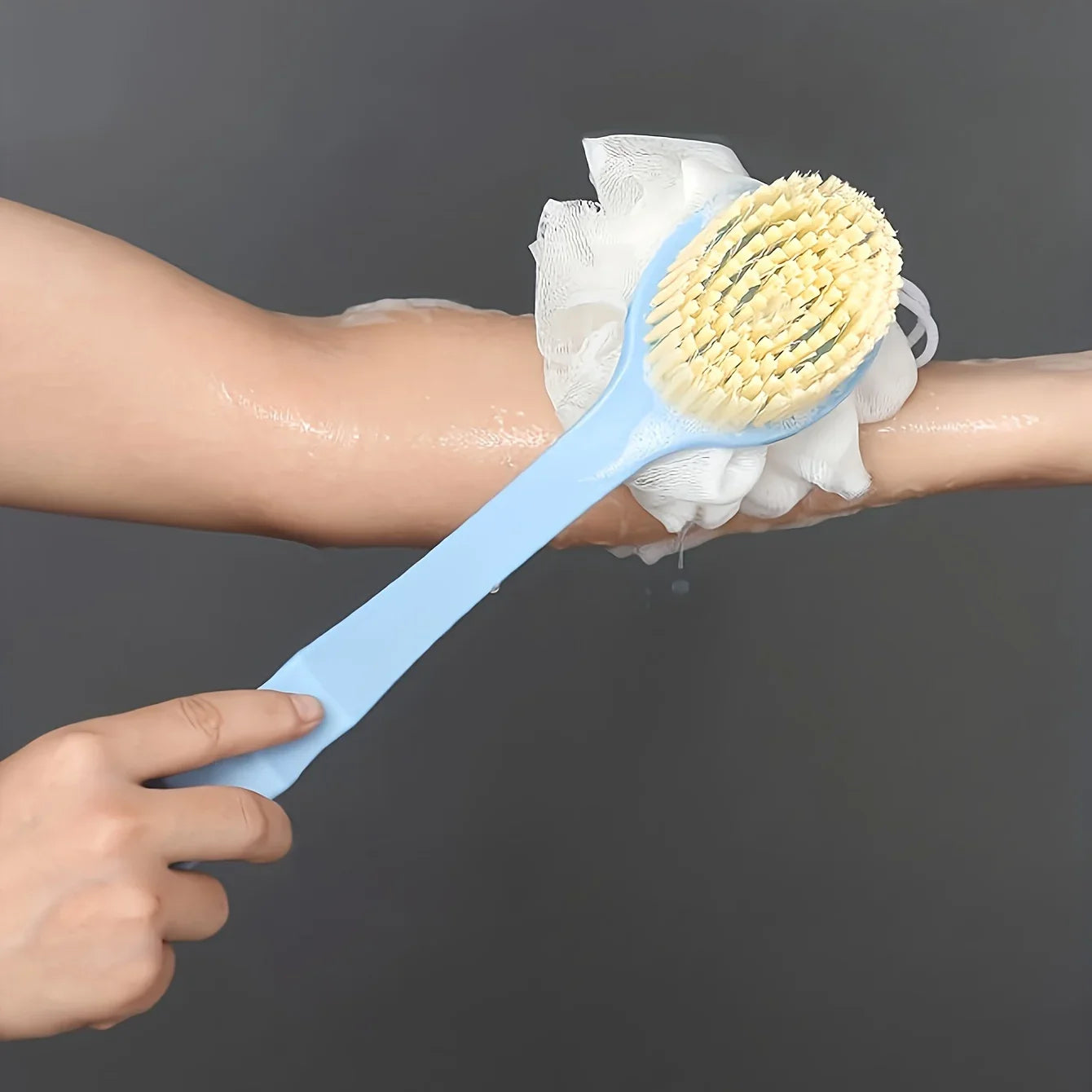 Soft Body Scrubber Shower Exfoliating Scrubs Long Handle Bath Brush