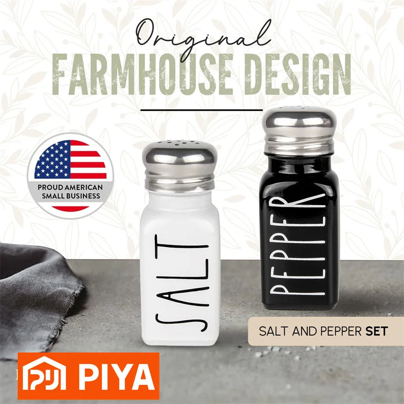 2pc Salt and Pepper and Condiment Storage Container Shakers Set