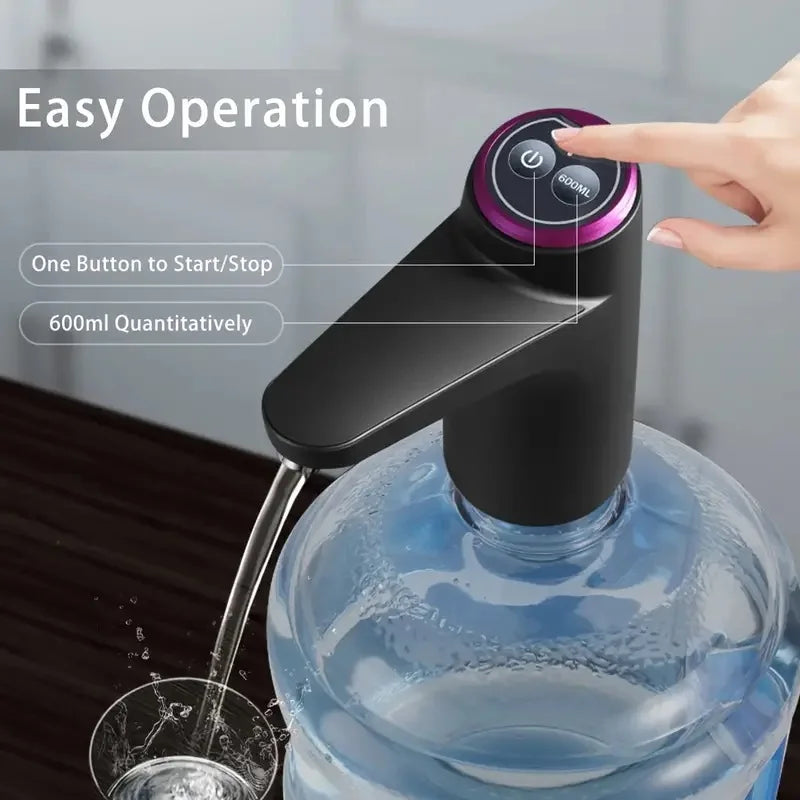 Portable 5-gallon Water Dispenser with USB Charging-Automatic Electric Pump