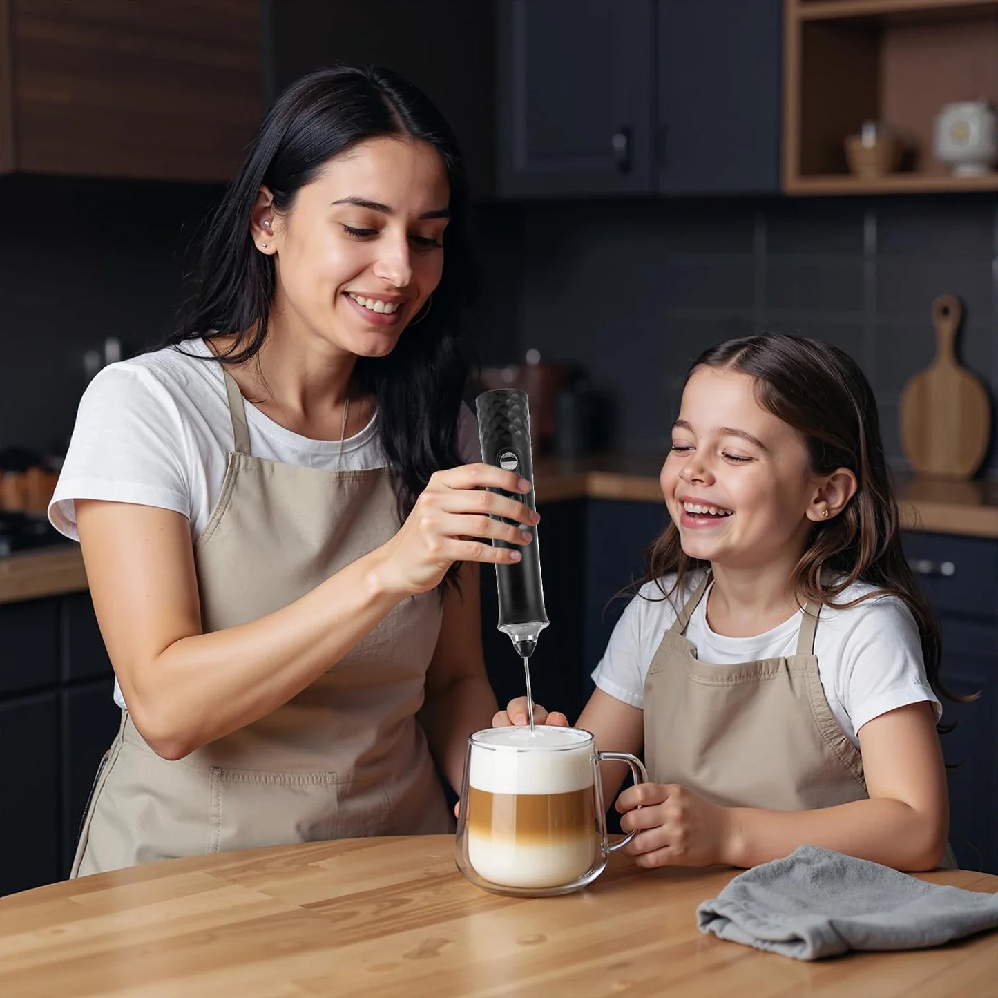 Milk Frother Wand Coffee Frother Handheld Foam Maker For Latte Rechargeable Electric Milk