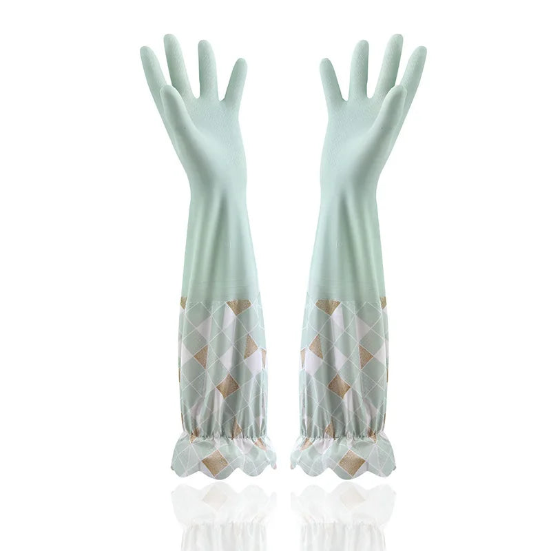 Household Cleaning Gloves Latex Rubber Reusable Kitchen Dishwashing Gloves Waterproof