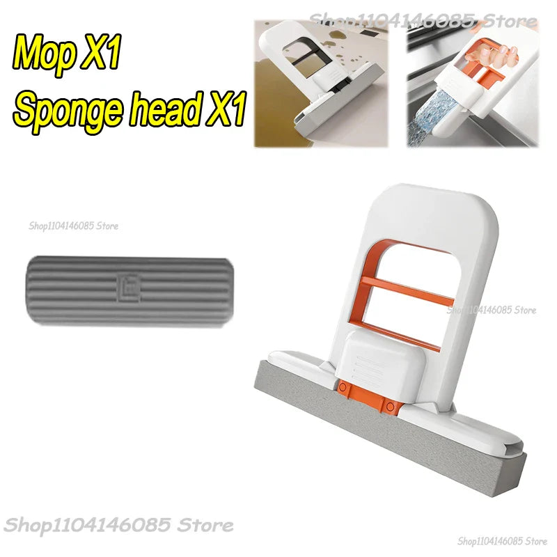 Mini Sponge Mop Hand-free Wash Mops Mini Portable Super Absorbent Mop
