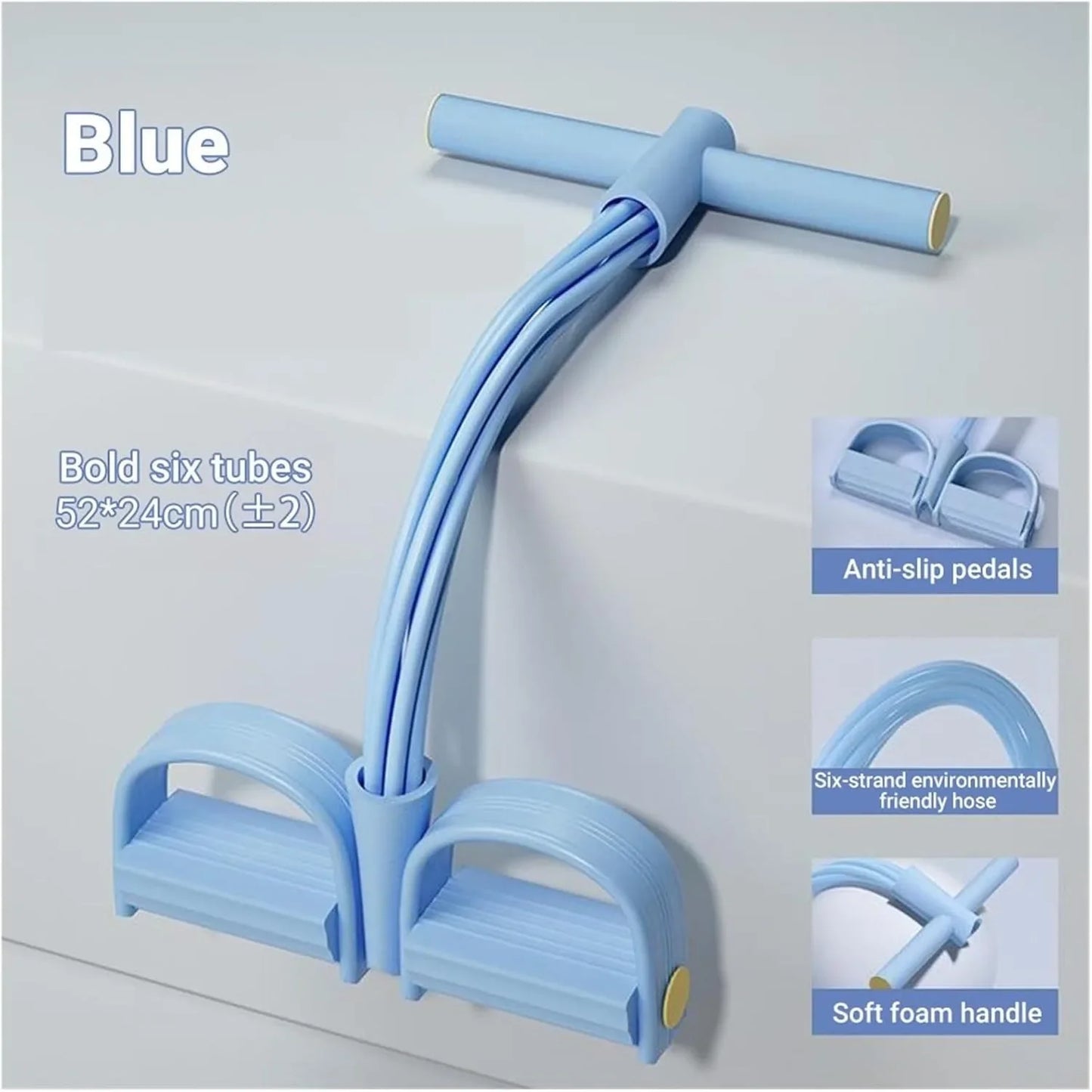 Resistance Band Multi Function Tension Rope Fitness Bands 6 Tube Elastic Yoga Pedal Puller For Sports Exercises