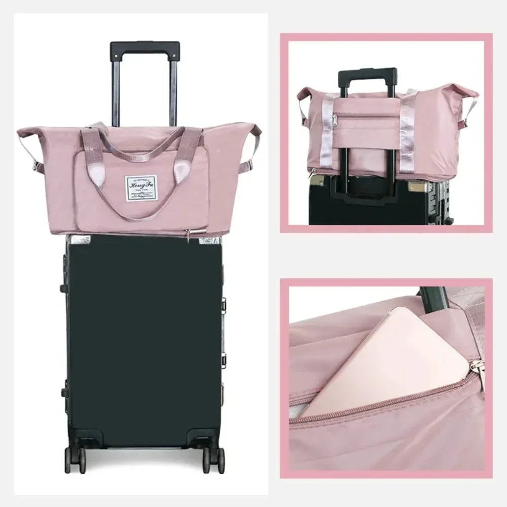 2024 Fashion Fitness Travel Bag Dry Wet Separation Folding Tote Bag Large Capacity Waterproof Outdoor Storage Bag