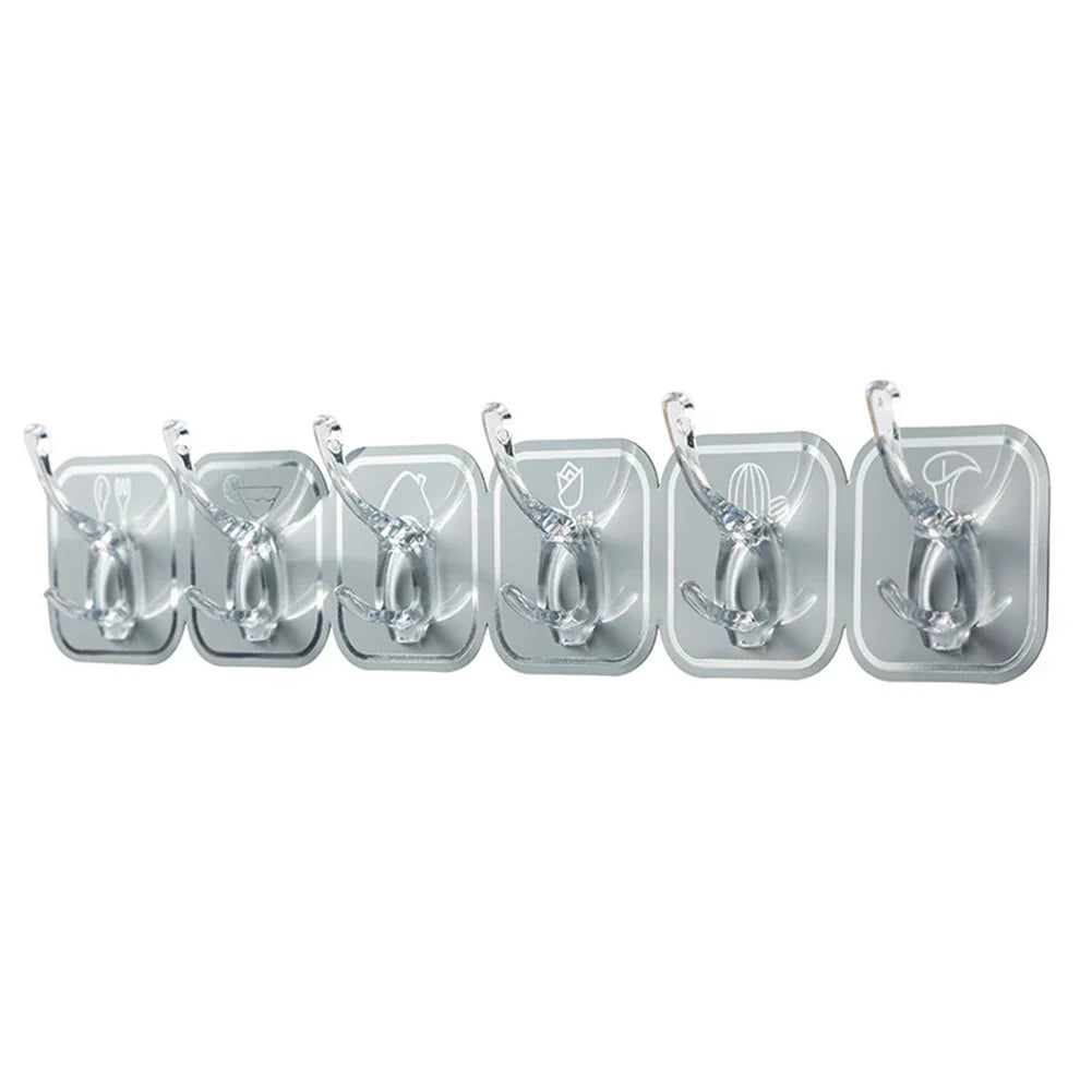 Wall Mounted Adhesive Hook No Drilling Waterproof Adhesive Hook For Bathroom Toilet