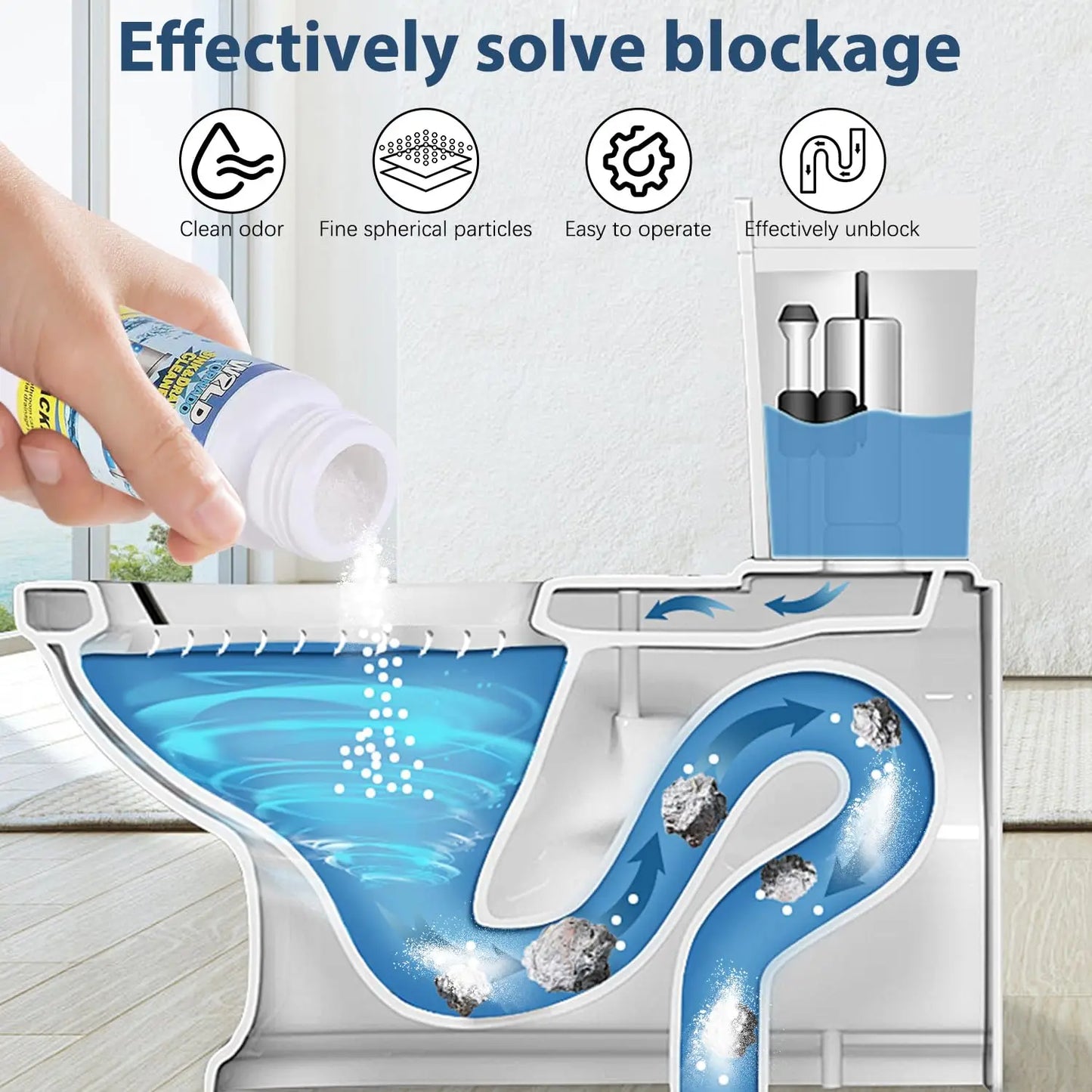 Powerful Pipe Dredging Powder – High Efficiency Clog Remover