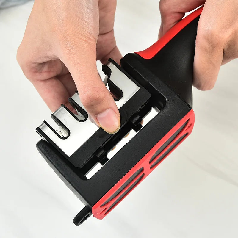 3-Stage Professional Knife Sharpener – Diamond, Tungsten Steel & Ceramic Sharpening Tool