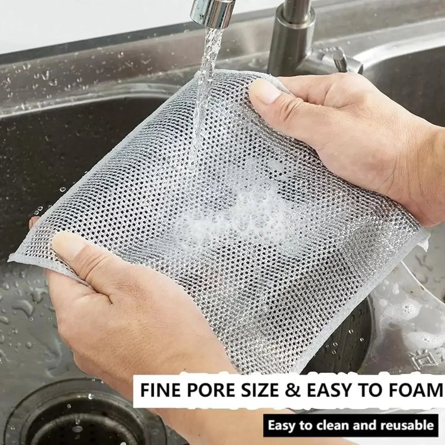 10 Pcs Magic Cleaning Cloth Double-sided Metal Steel Wire Rags