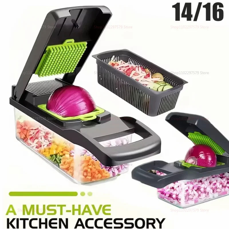 Multifunctional Portable Kitchen Chopper Vegetable Shredder Slicer,