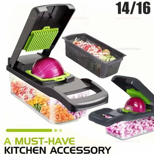 Multifunctional Portable Kitchen Chopper Vegetable Shredder Slicer,