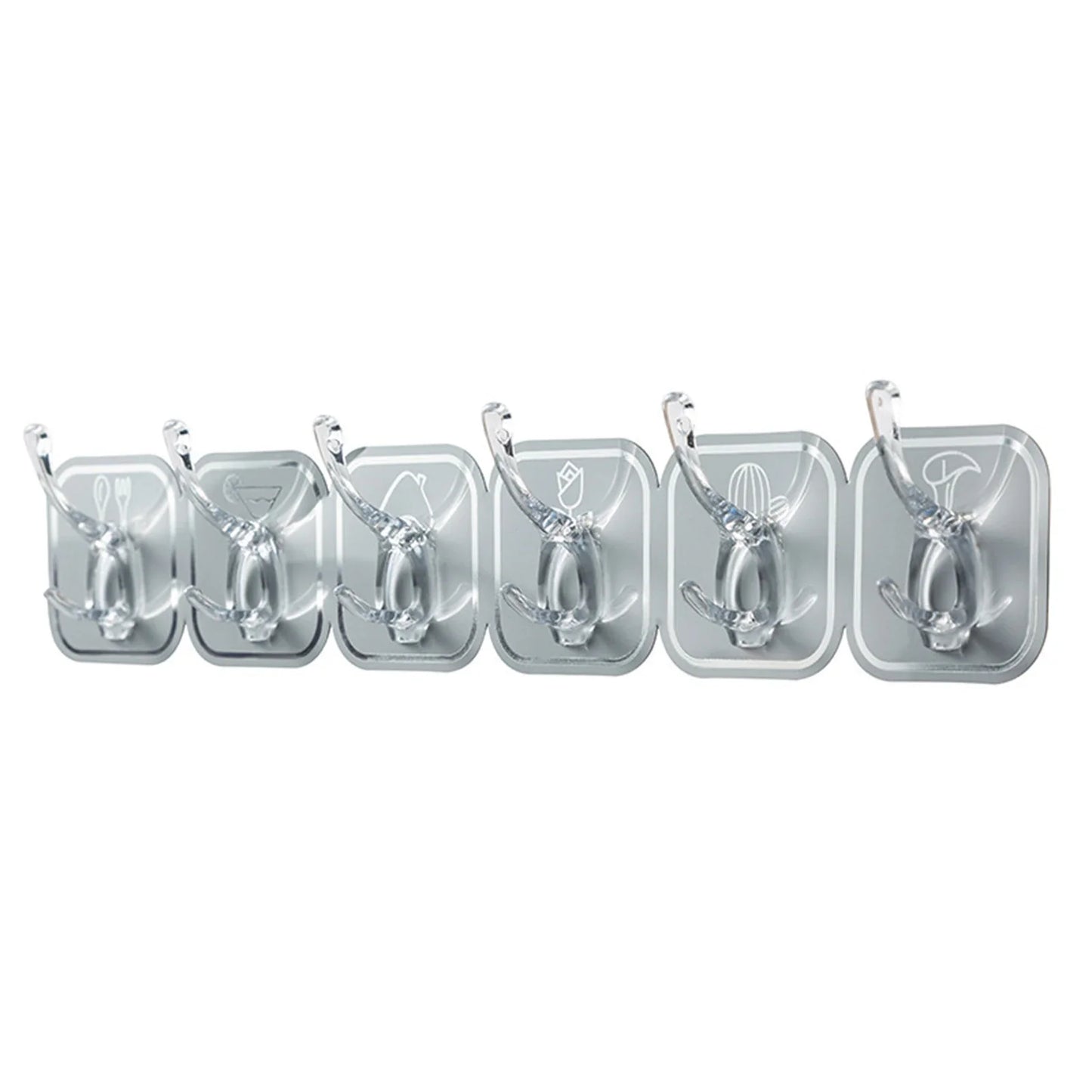 Wall Mounted Adhesive Hook No Drilling Waterproof Adhesive Hook For Bathroom Toilet