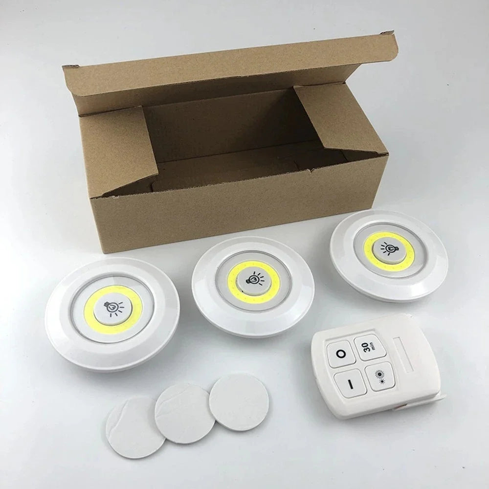 Dimmable LED Under Cabinet Light with Remote Control Battery Operated LED Closets Lights Wardrobe Bathroom lighting