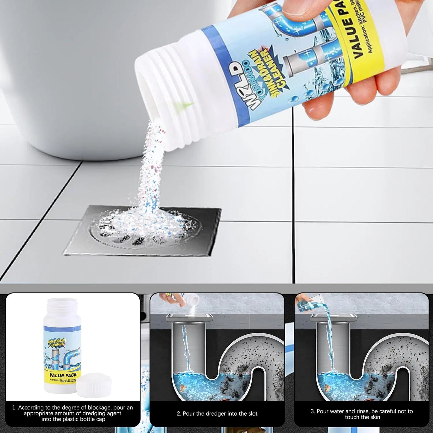 Powerful Pipe Dredging Powder – High Efficiency Clog Remover