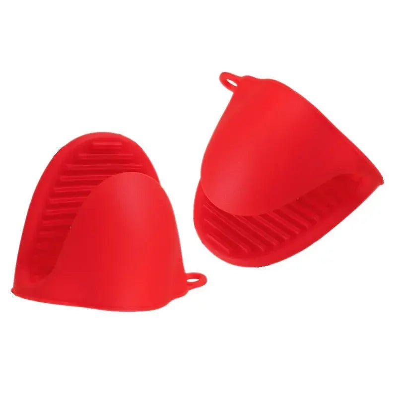 2PCS Oven Mitts Silicone Oven Glove Heat Resistant Pinch Mitts Anti Scalding Non Slip Gloves