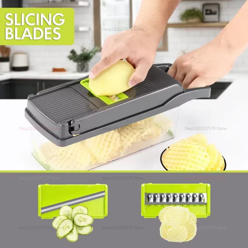 Multifunctional Portable Kitchen Chopper Vegetable Shredder Slicer,