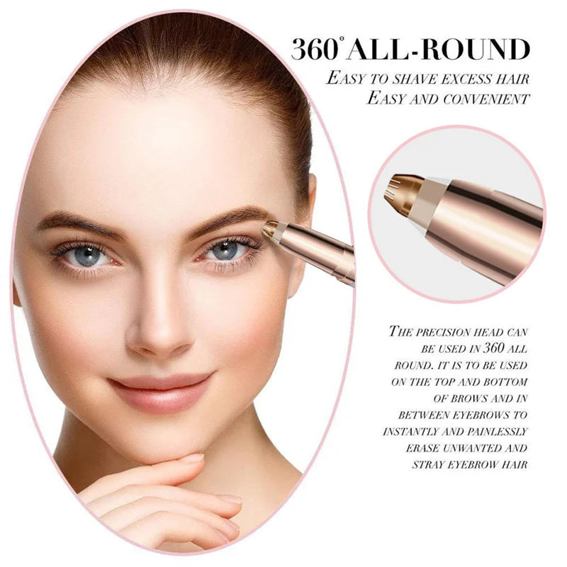 Electric Eyebrow Trimmer USB Charger Security Hair Removal Eye Brow Epilator Shaper Shaver