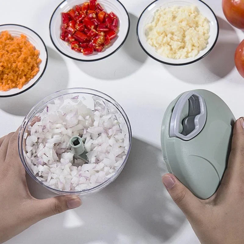 Manual Meat Mincer Garlic Chopper Rotate Garlic Press Crusher