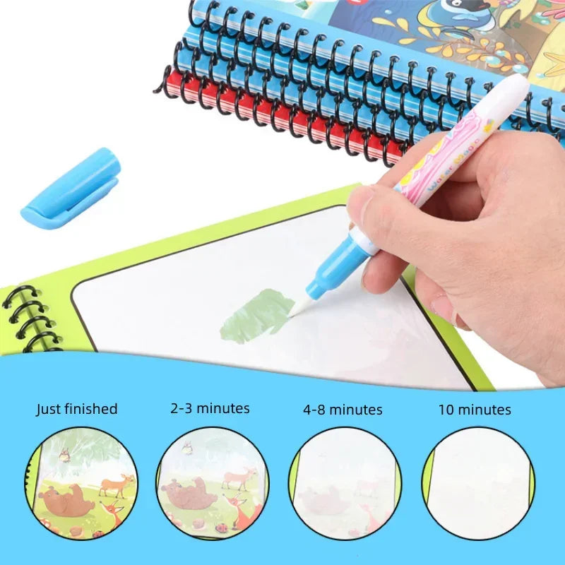 Drawing Coloring Books for Kids Magic Water Book with Pen