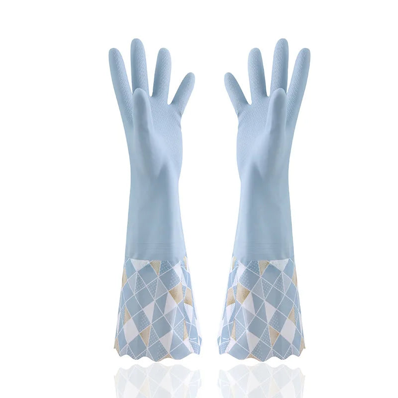 Household Cleaning Gloves Latex Rubber Reusable Kitchen Dishwashing Gloves Waterproof