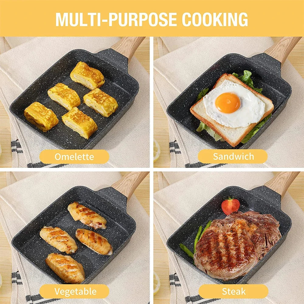 Nonstick Rectangular Pan Japanese Omelets Egg Roll