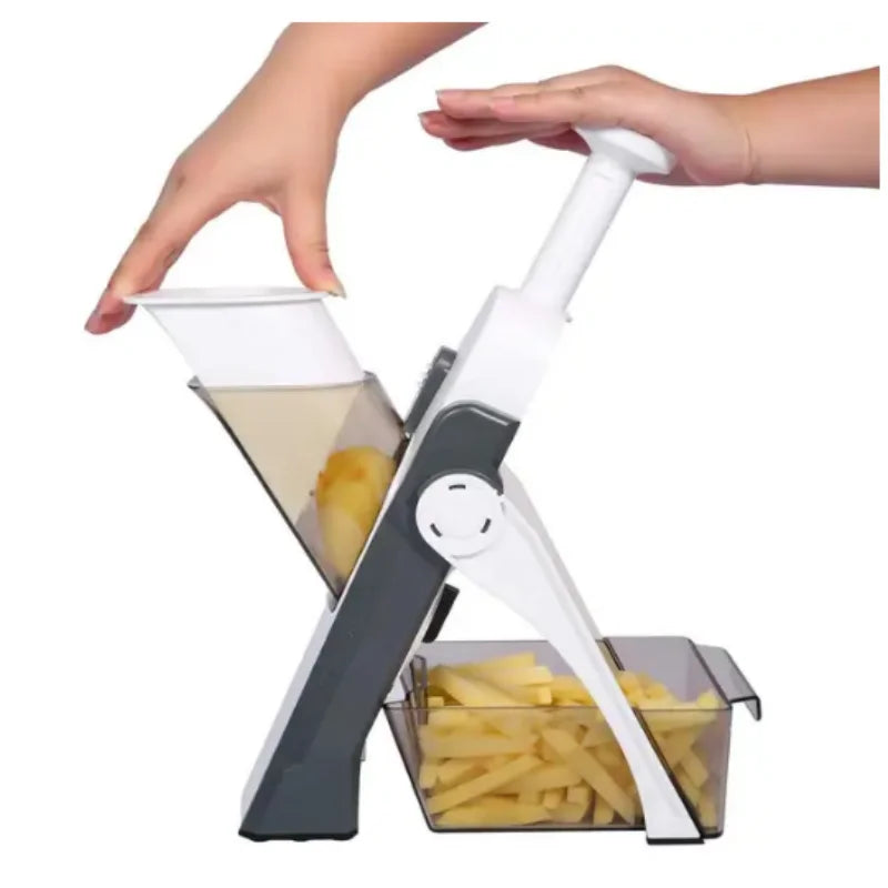 5 In 1 Vegetable Cutter Strip Cutter Adjustable Thickness Multi-Function Vegetable Cutter Safe Kitchen Accessories Gadget