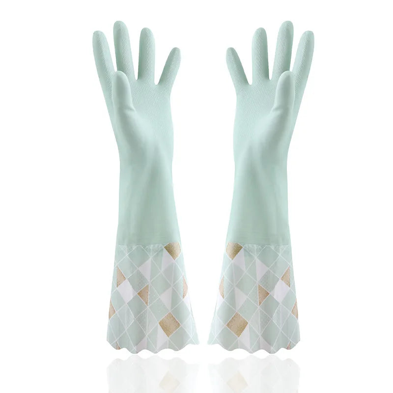 Household Cleaning Gloves Latex Rubber Reusable Kitchen Dishwashing Gloves Waterproof