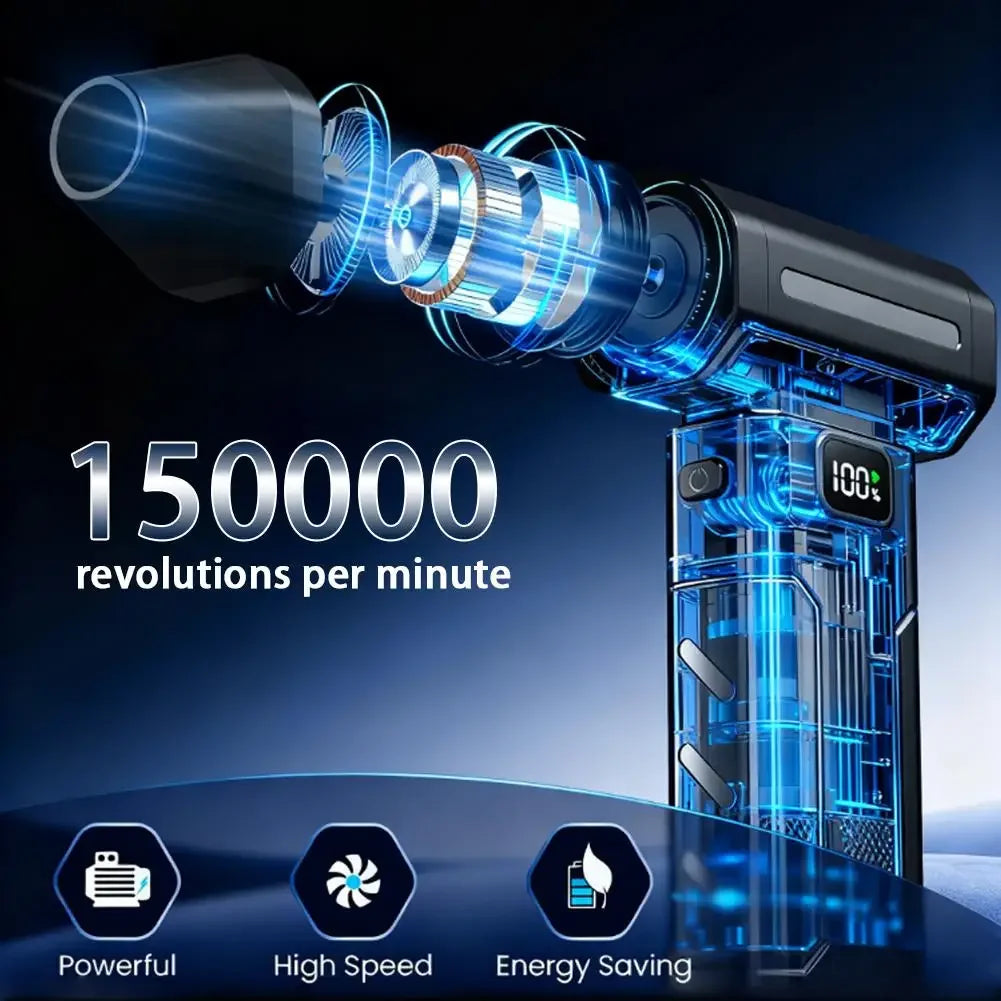 X8 Brushless Turbo Jet Fan Blower 150000RPM Powerful Electric Air Blower Vacuum Dust Cleaner