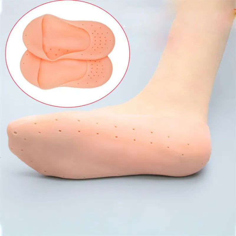 2Pcs Silicone Gel Insole Socks Foot Care Protector