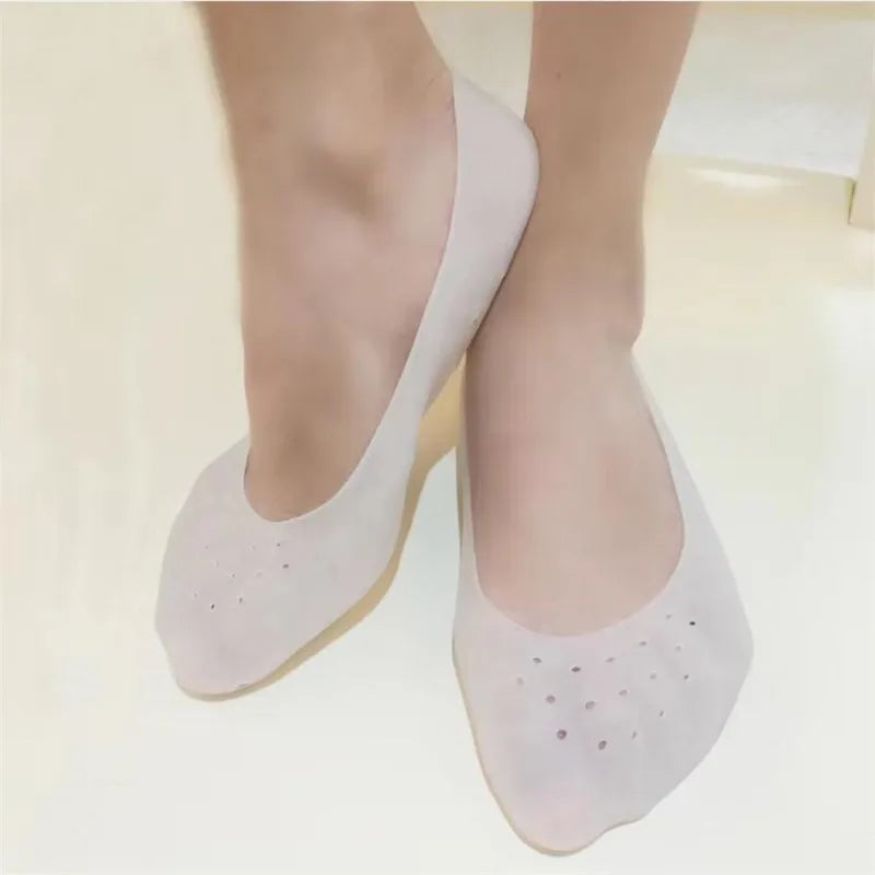 2Pcs Silicone Gel Insole Socks Foot Care Protector
