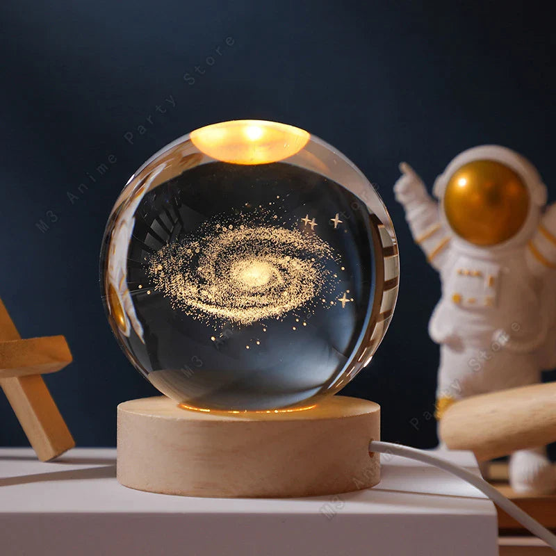 Unique 3D Crystal Ball Night Light Led Lamp 5 cm