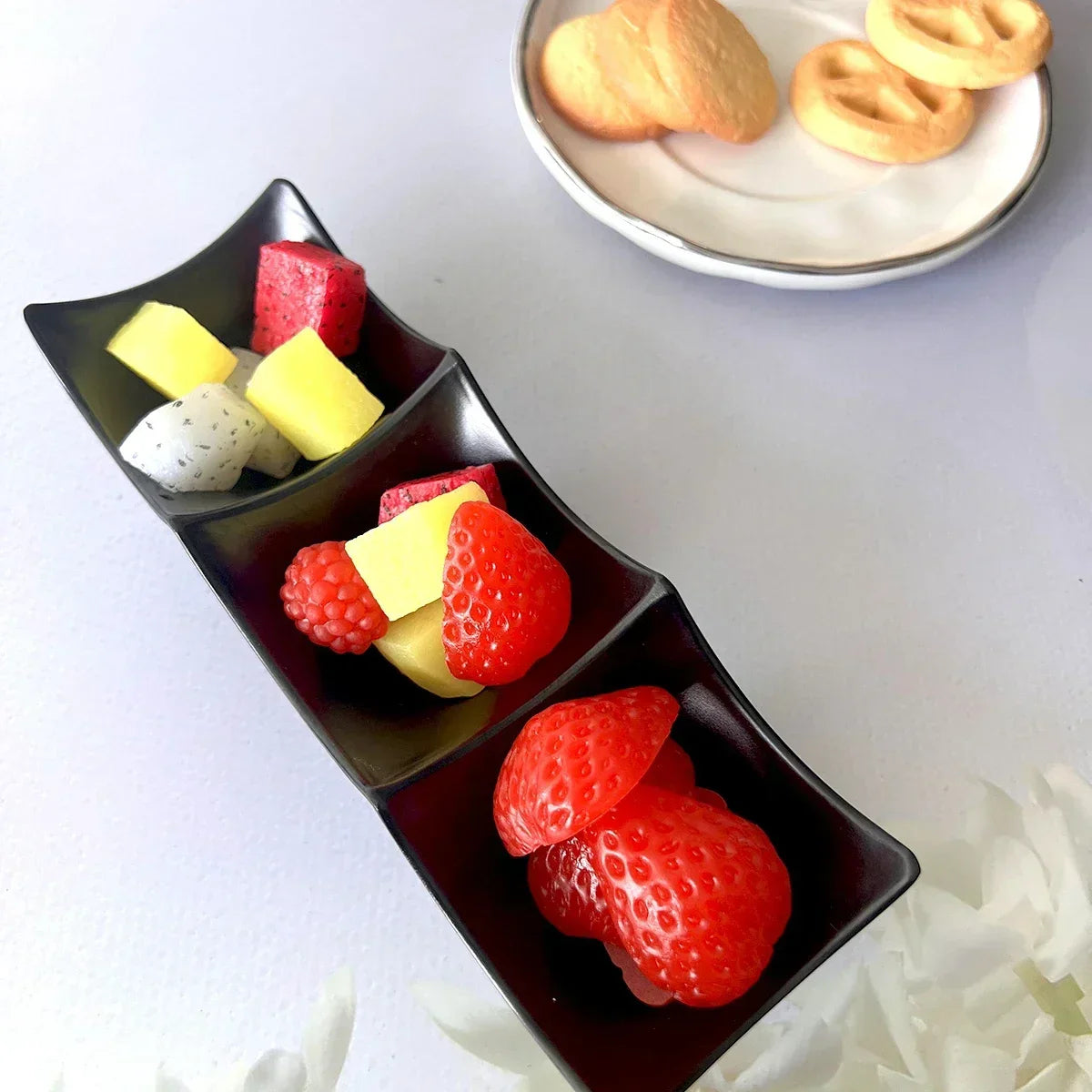 1pc-Black Melamine Sauce Dishes Kitchen Tableware Cuisine Seasoning Plate