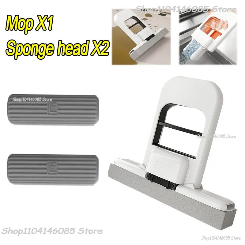 Mini Sponge Mop Hand-free Wash Mops Mini Portable Super Absorbent Mop